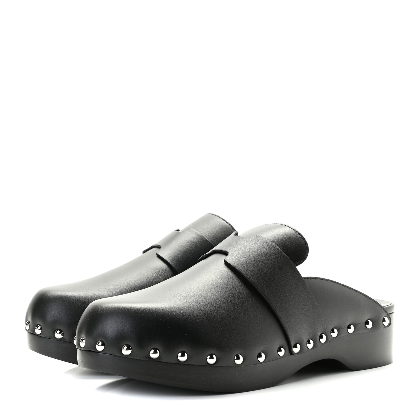 Calfskin Calya Mules 38 Black