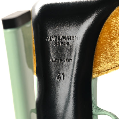 Saint Laurent Velvet Blade 105 Slingback Pumps 41 Yellow Seaf 7 of 9