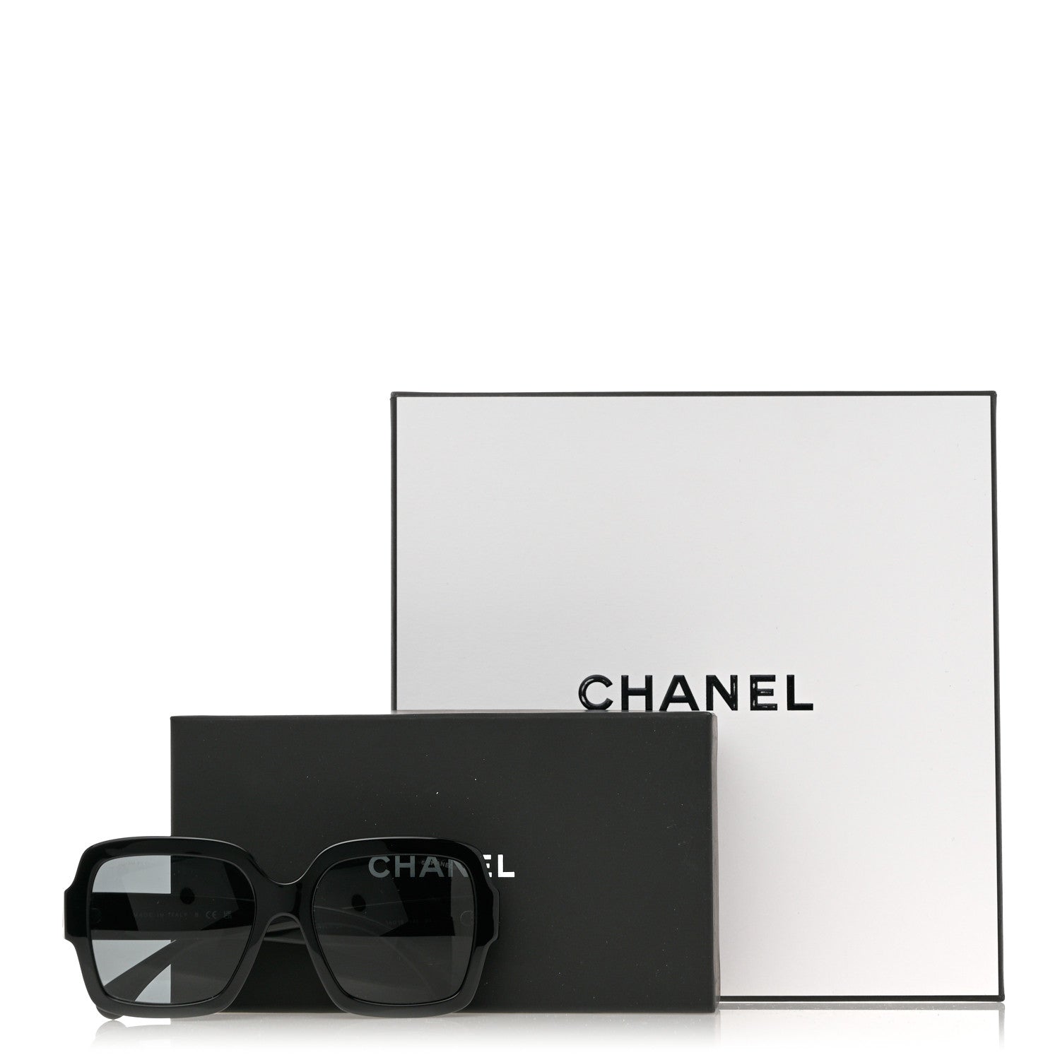 Chanel Acetate Square Heart Sunglasses 5479 Black 8 of 8