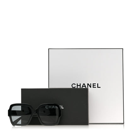 Chanel Acetate Square Heart Sunglasses 5479 Black 8 of 8