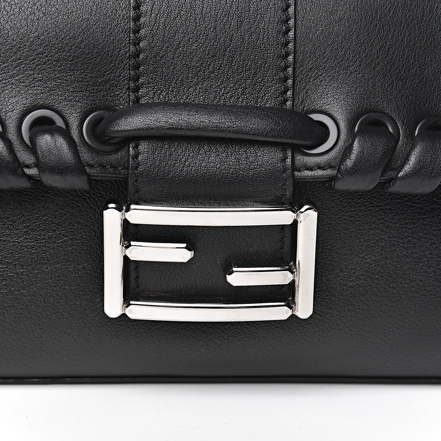 Vitello Dolce Lace Up Baguette Black