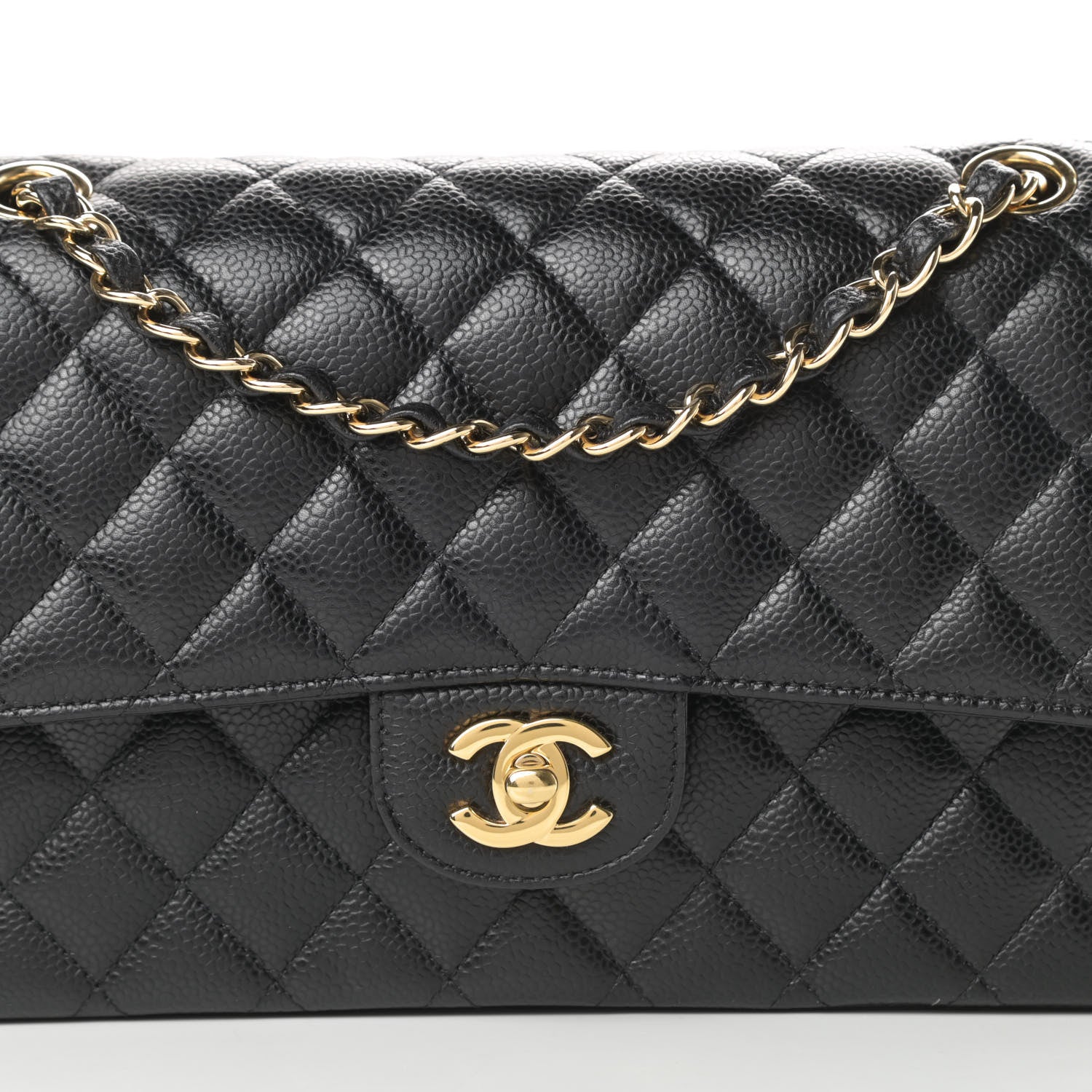 Chanel Caviar Quilted Medium Double Flap Black 8 of 13