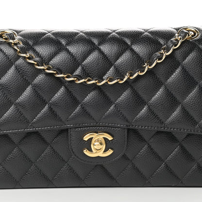 Chanel Caviar Quilted Medium Double Flap Black 8 of 13