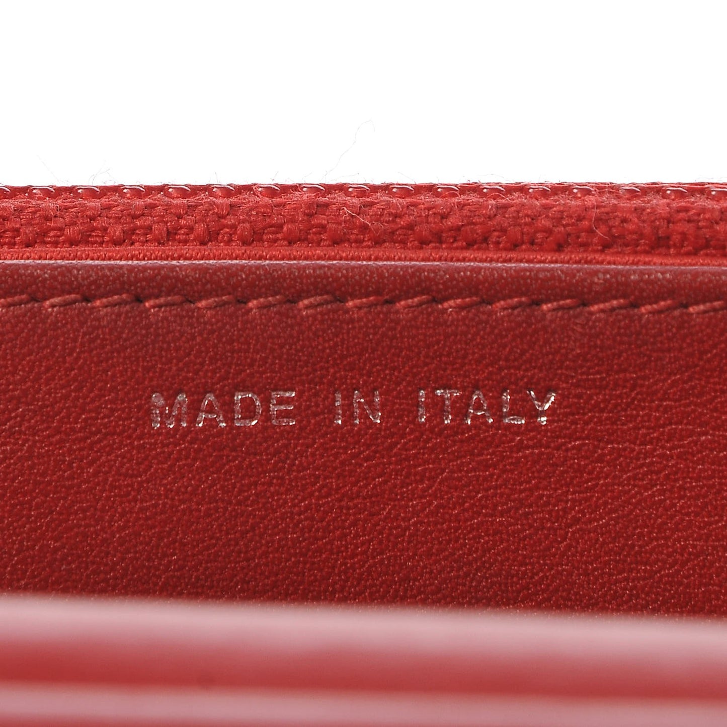Patent Camellia Embossed Wallet On Chain WOC Dark Red
