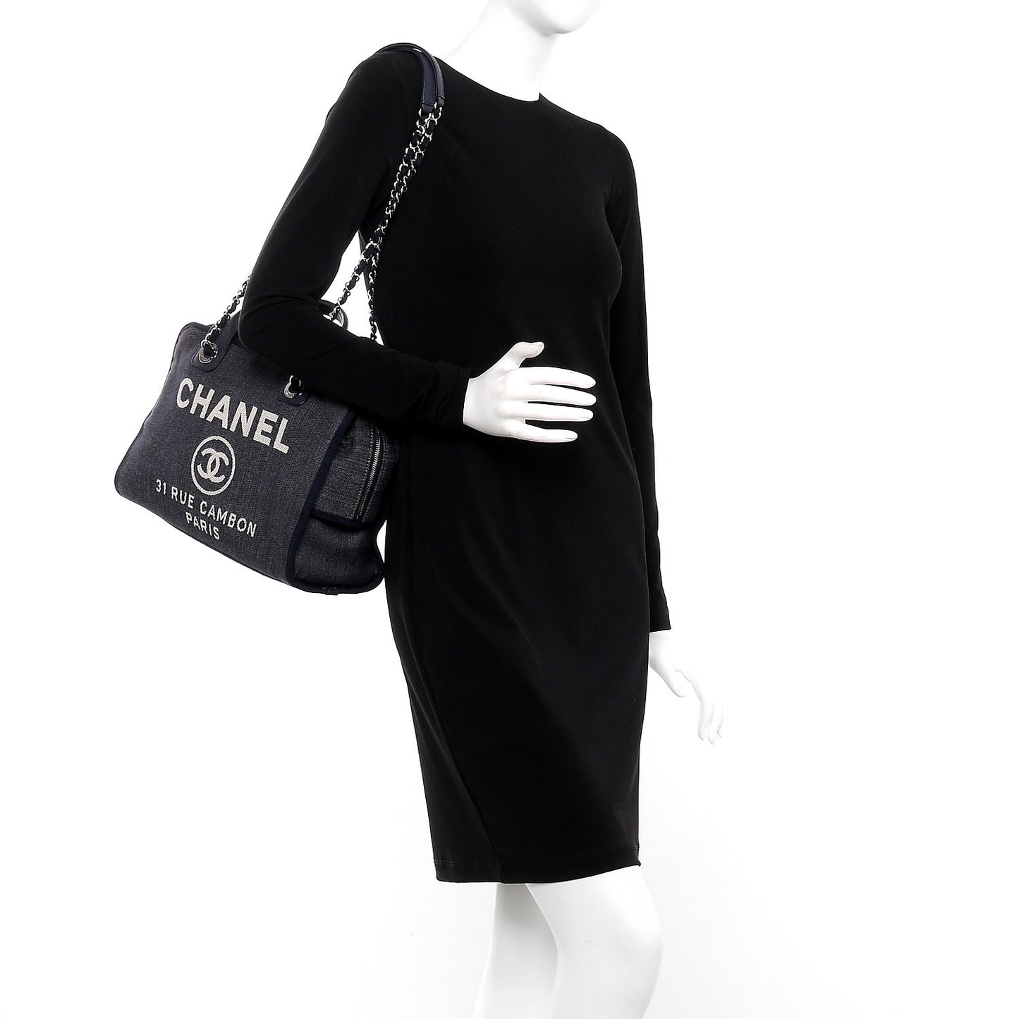 Denim Deauville Bowling Bag Dark Blue