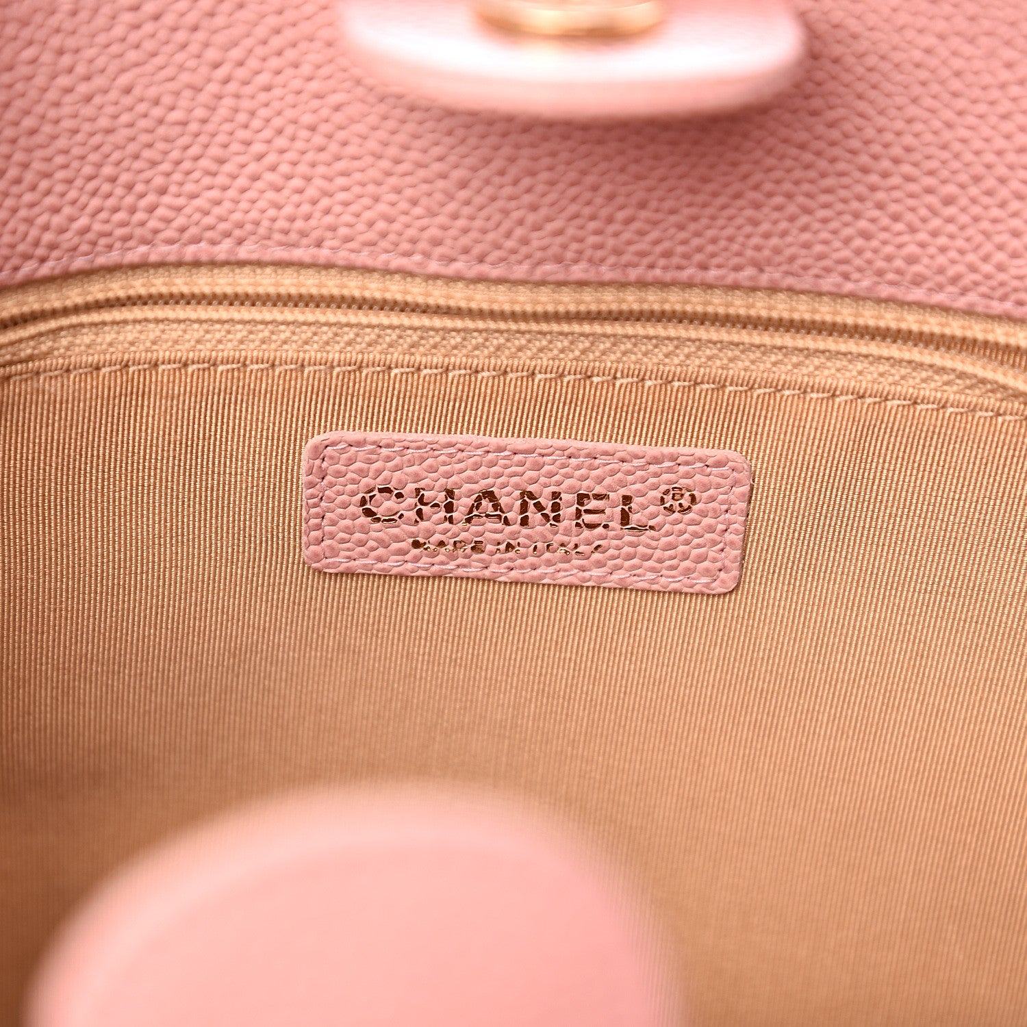 Chanel Caviar Quilted Petit Shopping Tote PST Pink 5 of 9