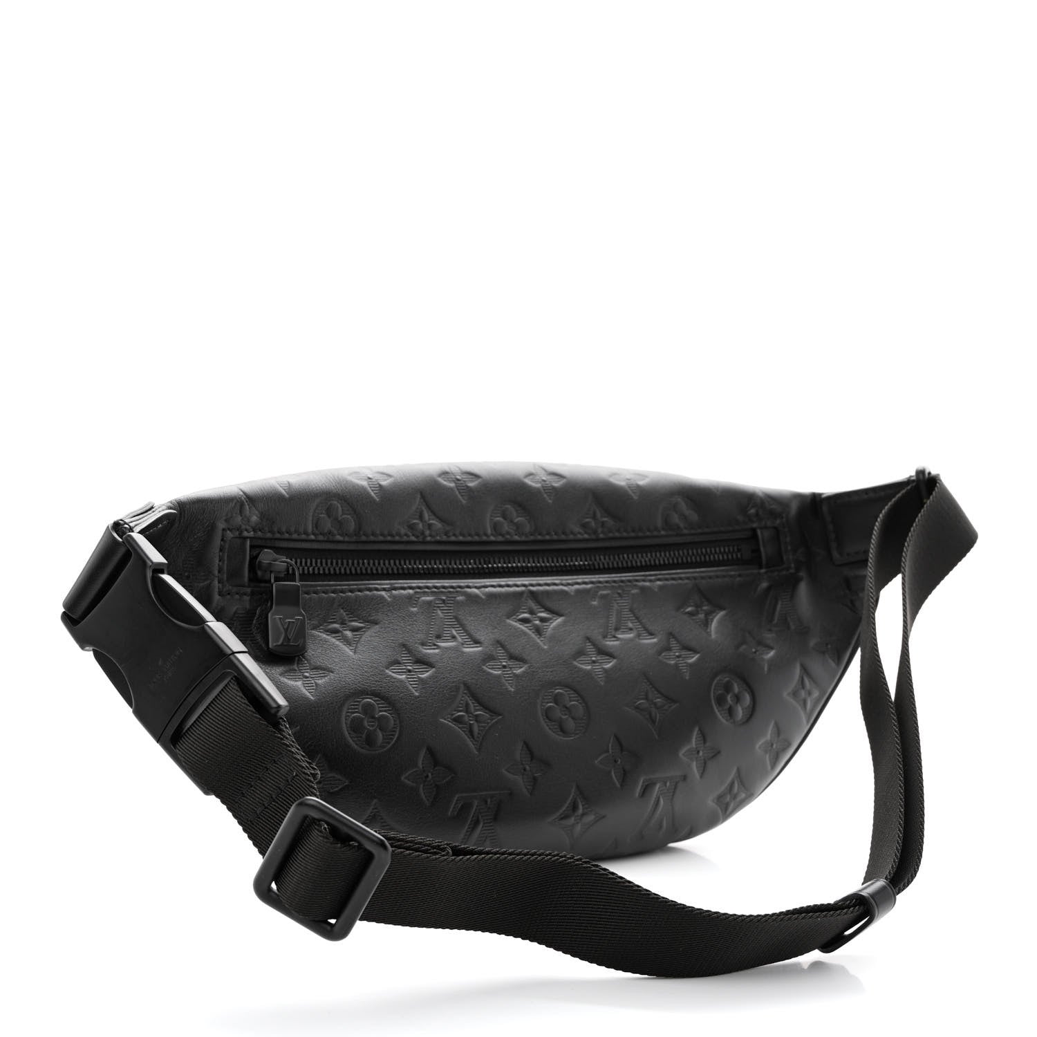 Louis Vuitton Calfskin Monogram Shadow Discovery Bumbag Black 3 of 9
