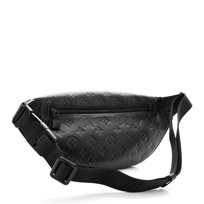 Louis Vuitton Calfskin Monogram Shadow Discovery Bumbag Black 3 of 9