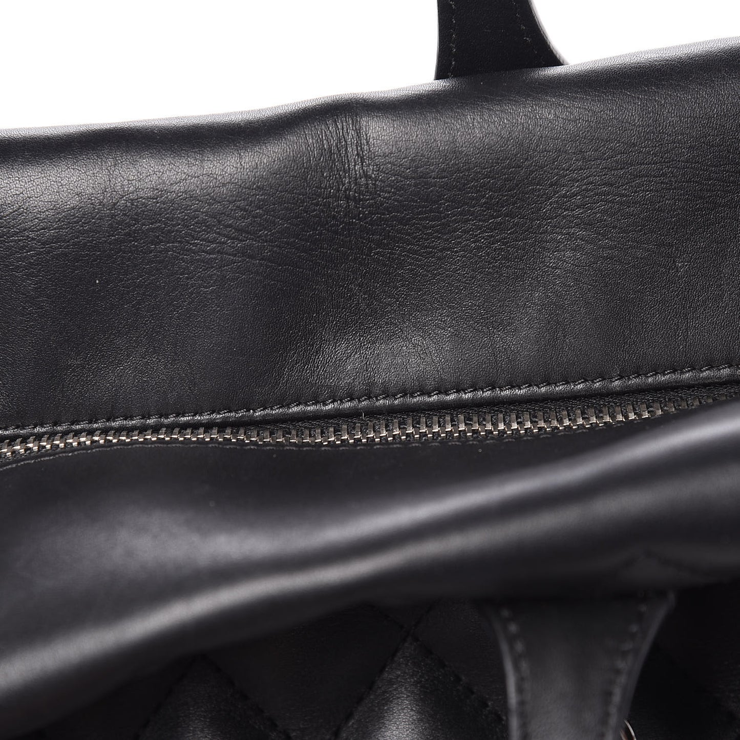 Calfskin Quilted Feather Weight Bowling Bag Black