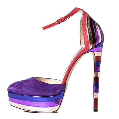 Jimmy Choo Suede Macy 150 Pumps 40 Purple 1 of 6
