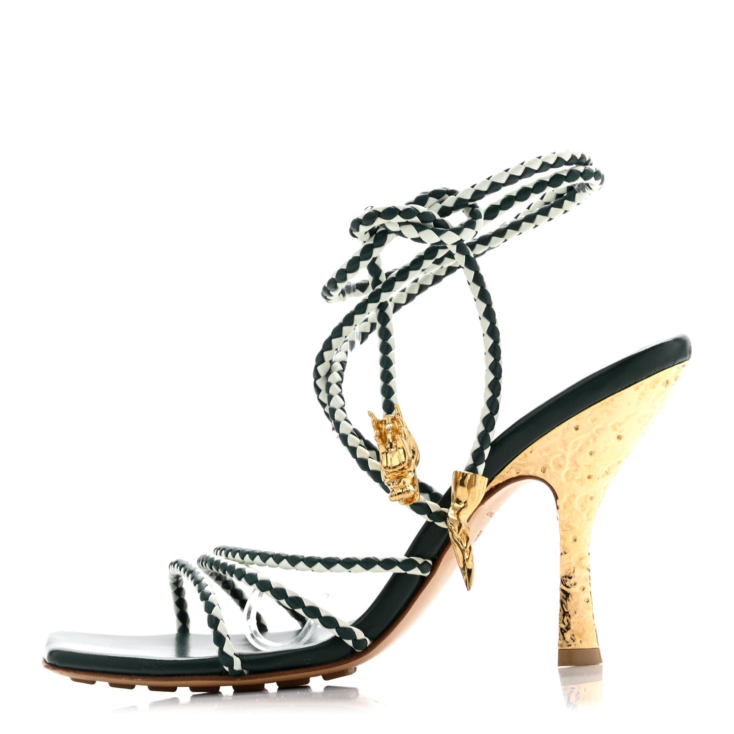 Nappa Adam Sandals 37.5 Emerald Green Glacier