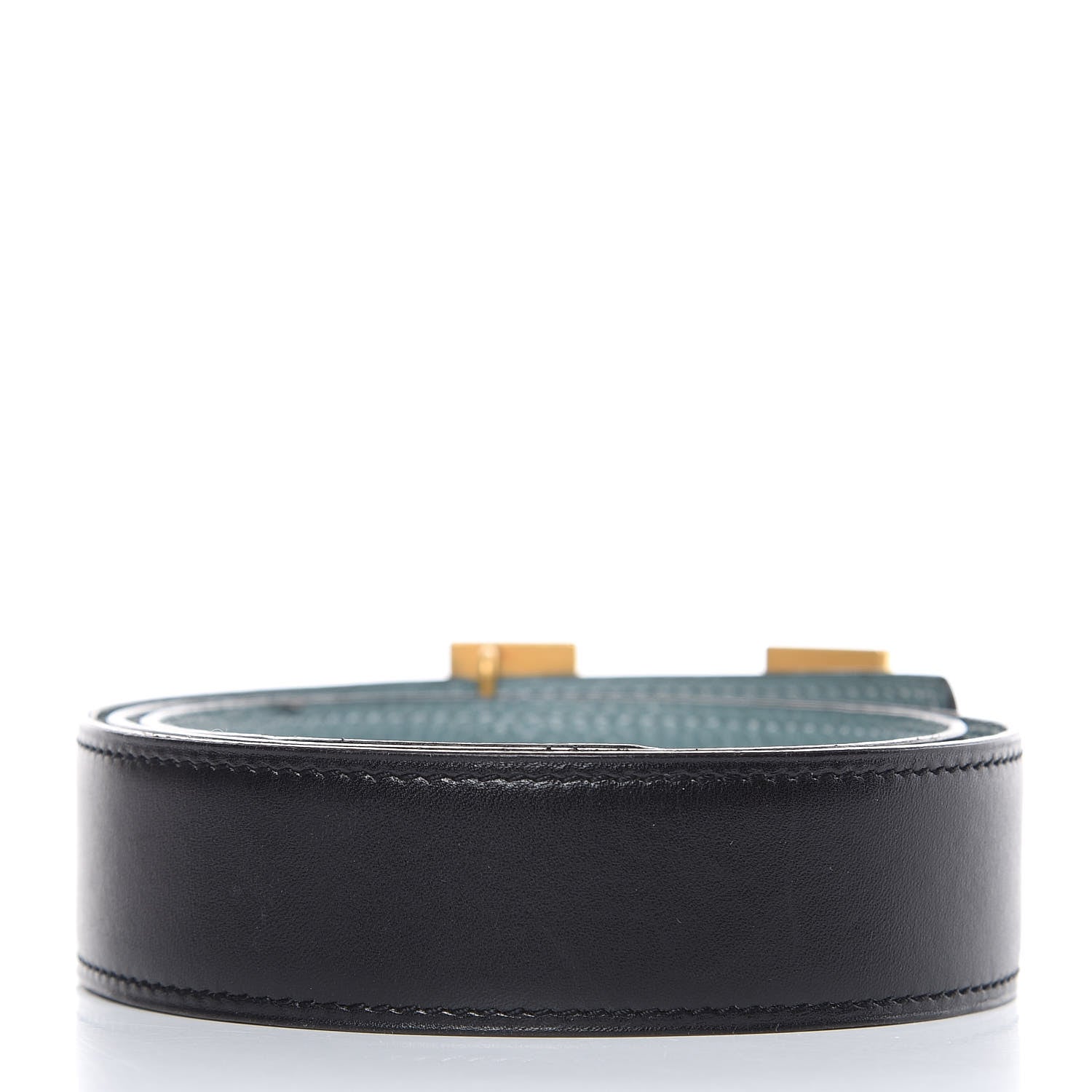 Hermes Box Togo 32mm H Belt 80 Black Ciel 3 of 9