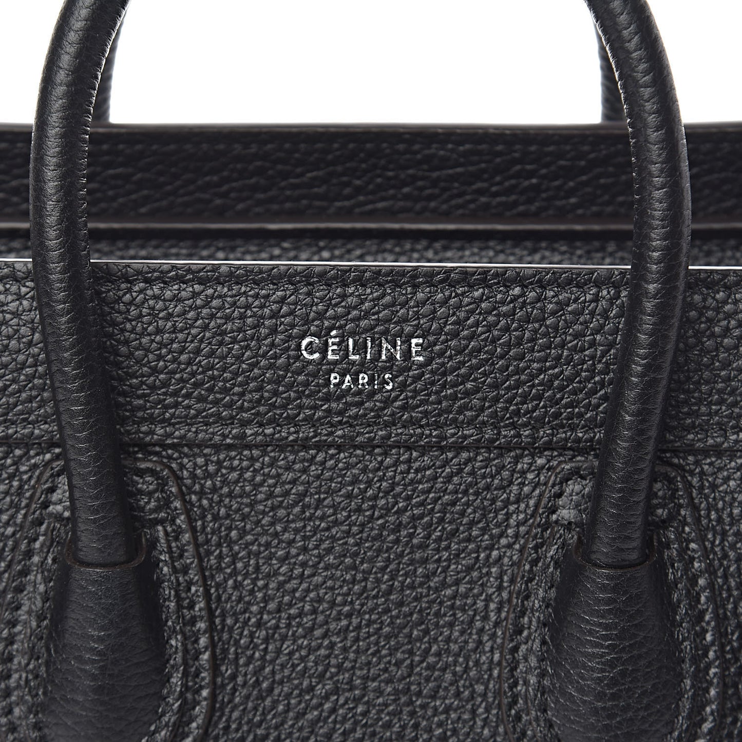 Drummed Calfskin Nano Luggage Black