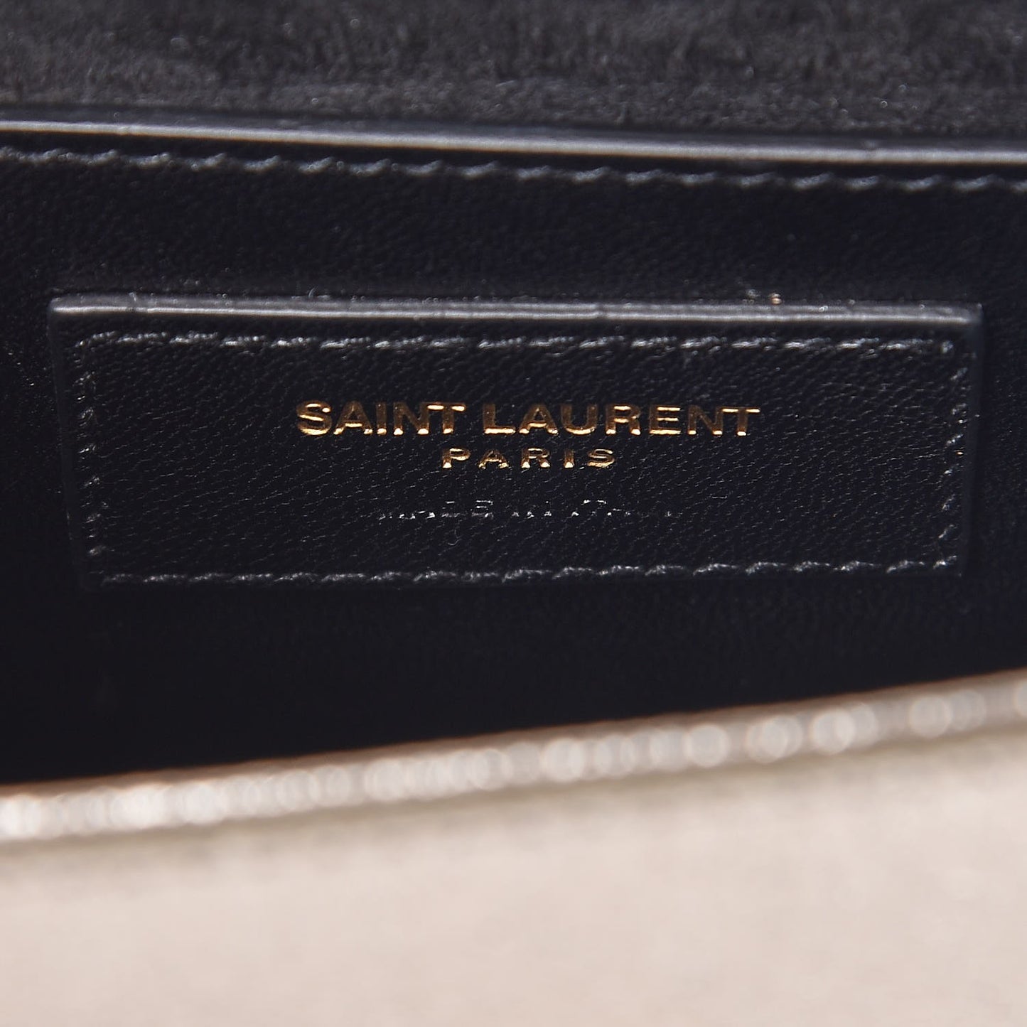 Metallic Calfskin Small Classic Monogram Kate Satchel Pale Gold