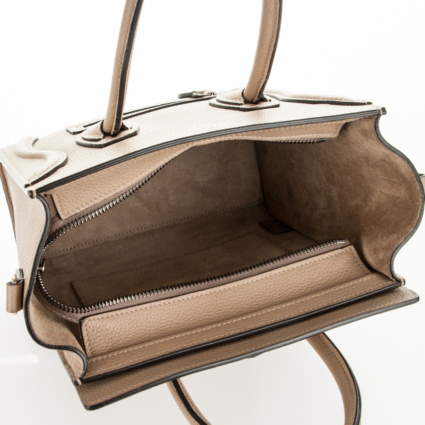 Drummed Calfskin Nano Luggage Dune