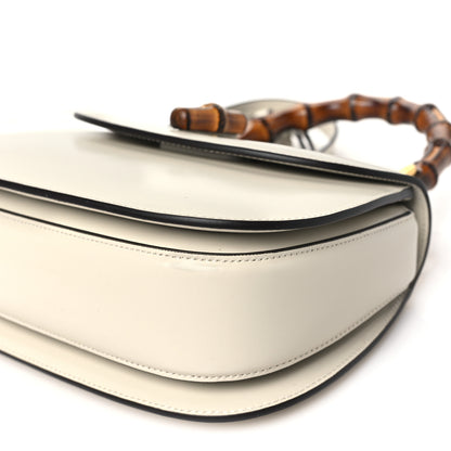 Gucci Boarded Dyana Lux Calfskin Web Small Bamboo 1947 Top Handle Bag Mystic White 10 of 10