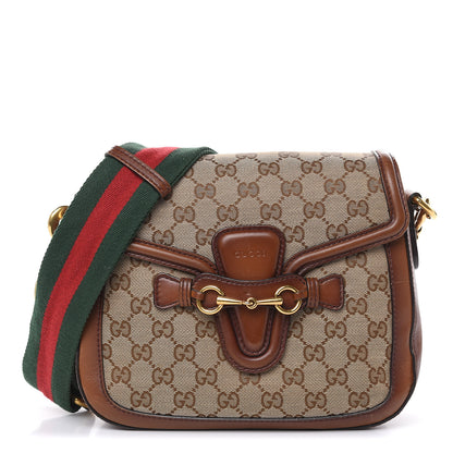 Gucci Monogram Medium Lady Web Shoulder Bag Beige Cuir 1 of 18