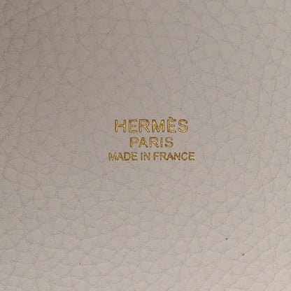 Hermes Taurillon Clemence Picotin Lock 18 PM New White 6 of 12