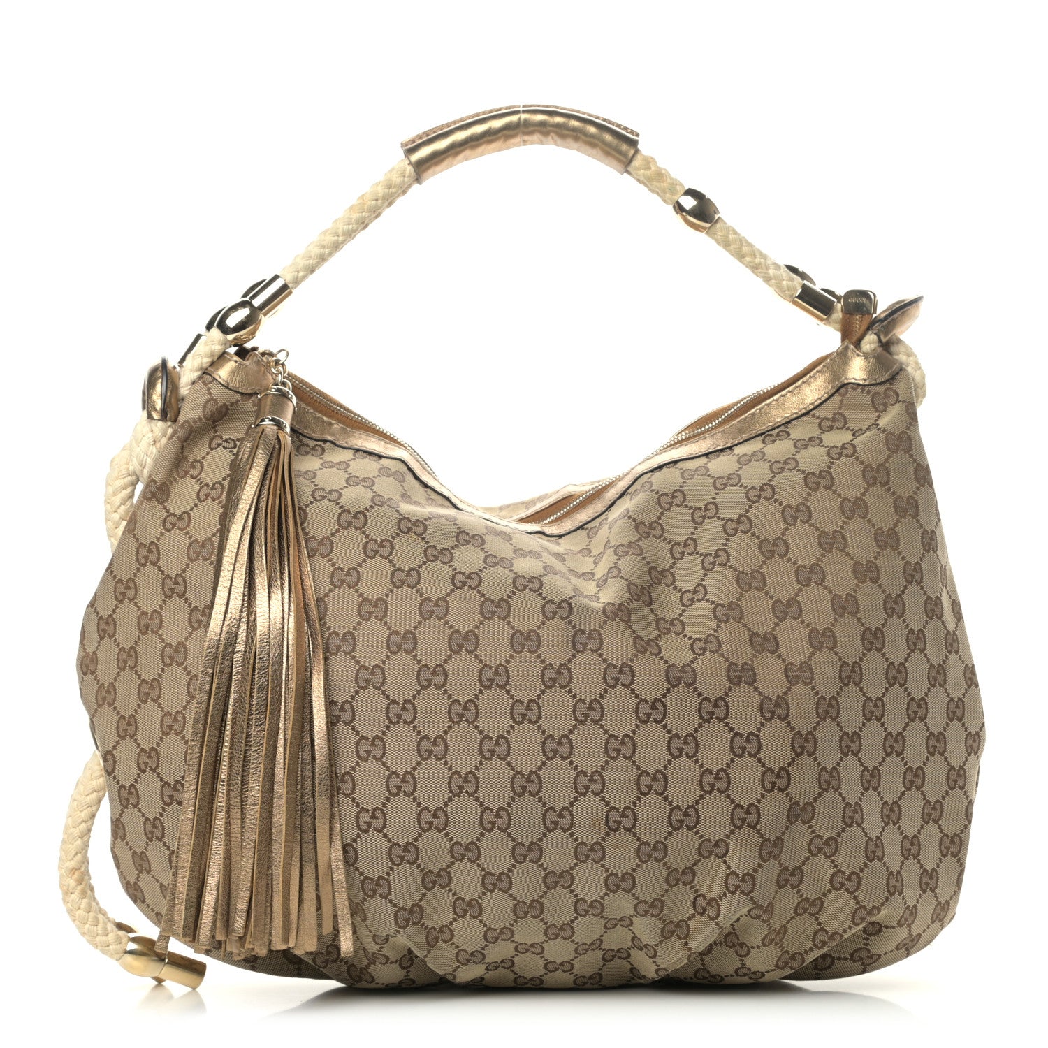Gucci Monogram Acapulco Medium Hobo Gold 1 of 12