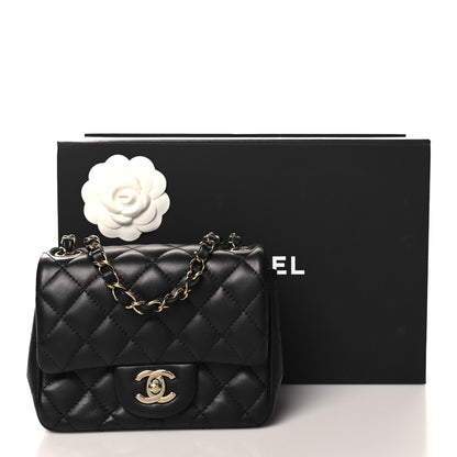Chanel Lambskin Quilted Mini Square Flap Black 11 of 11