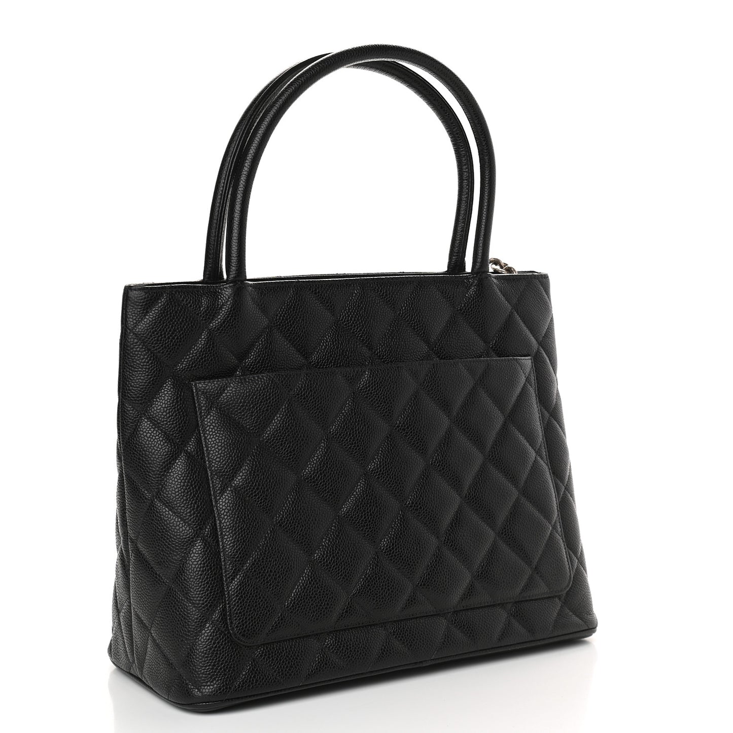 Caviar Quilted Medallion Tote Black