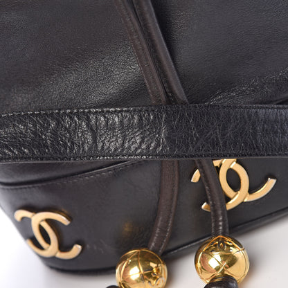 Chanel Lambskin CC Drawstring Shoulder Bag Black 12 of 12
