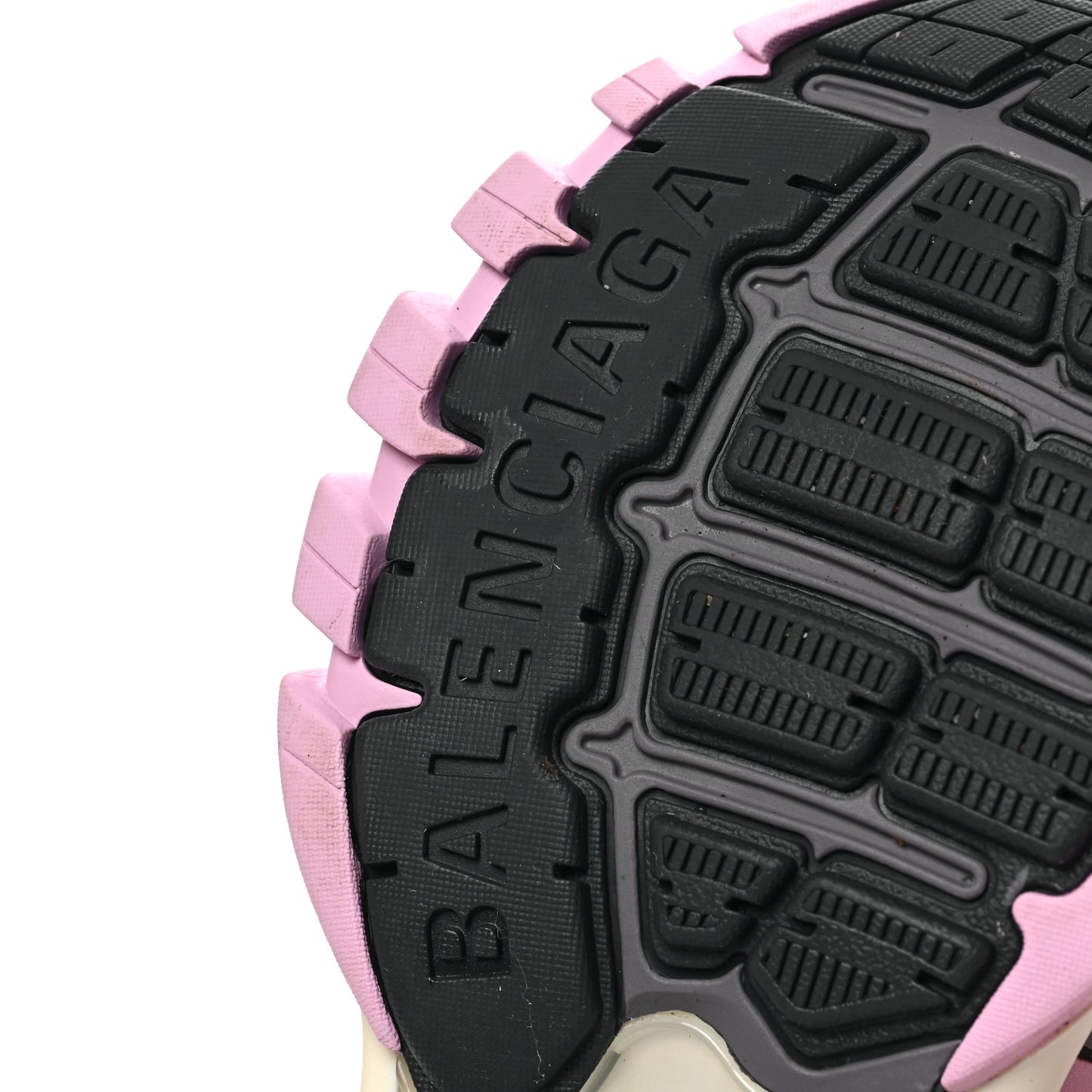 Mesh Rubber Tri-Color Womens Track Sneakers 35 Dark Grey Pink Grey