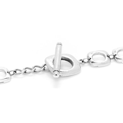 Tiffany Sterling Silver Cushion Square Link Choker Necklace 4 of 5