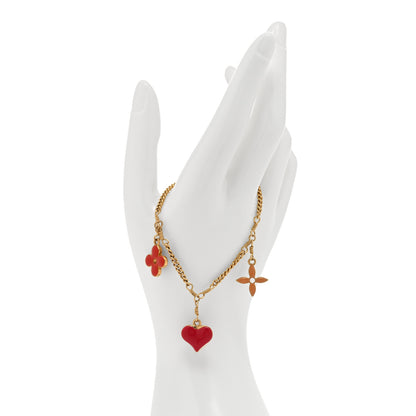Louis Vuitton Sweet Monogram Charm Bracelet Gold Orange 2 of 4