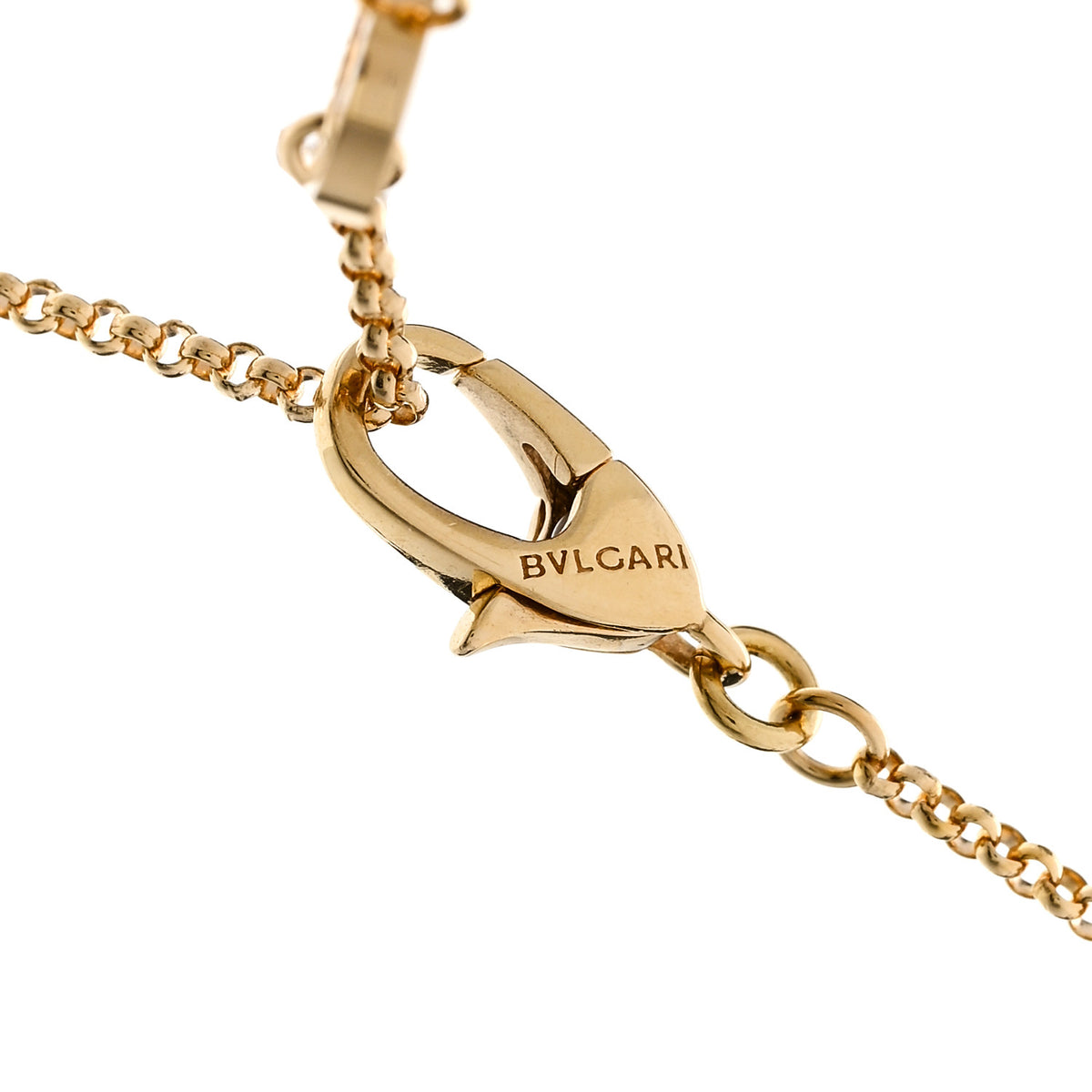 18K Yellow Gold Diamond Small B.Zero1 Pave Pendant Necklace
