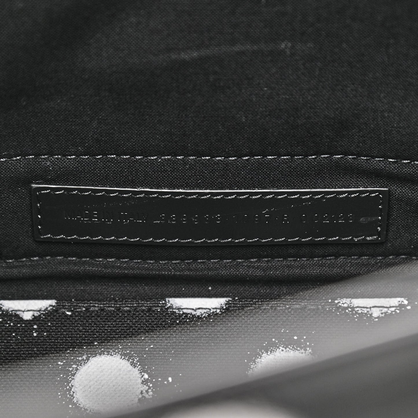 Cotton Canvas Spray Polka Dot S Navy Cabas Black White