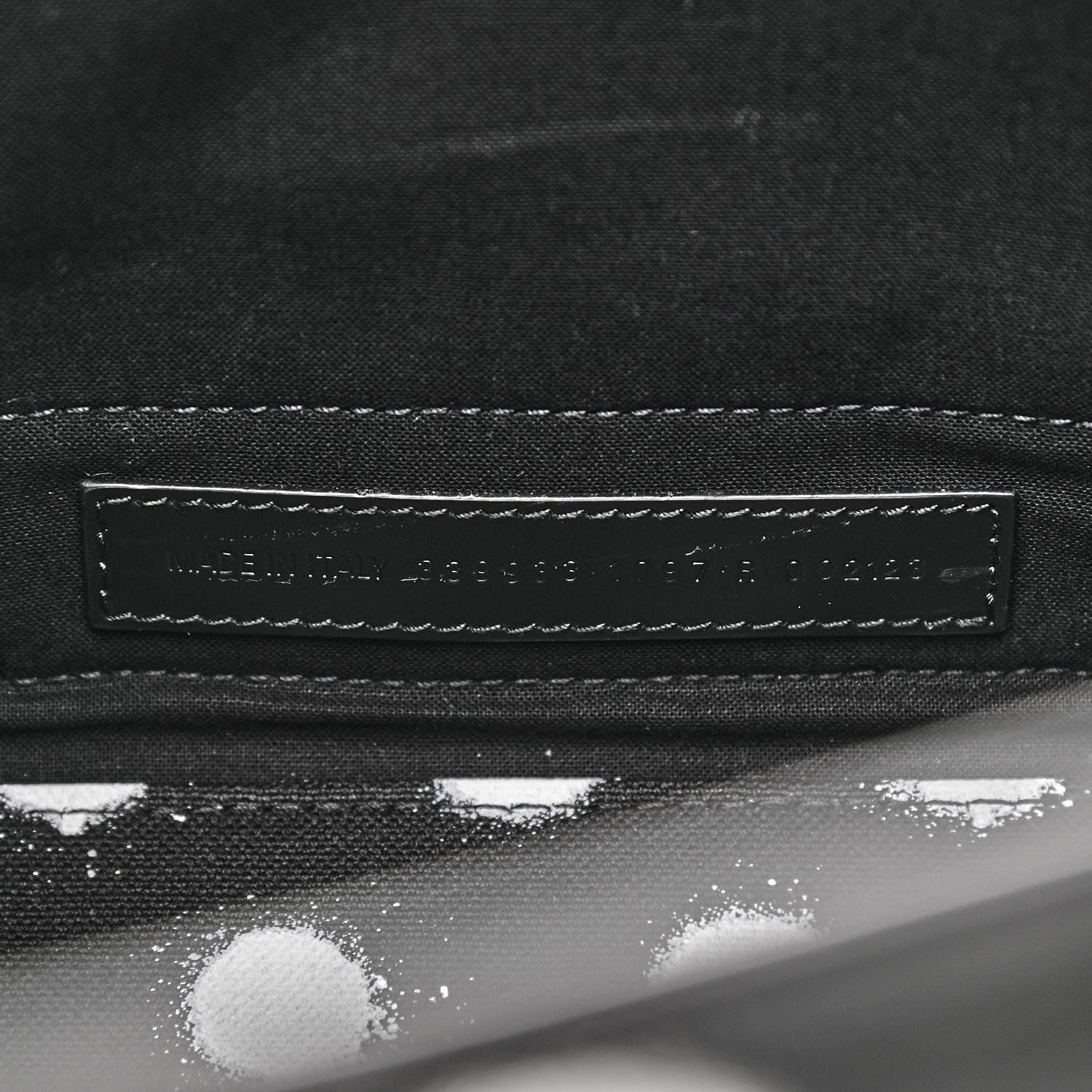 Balenciaga Cotton Canvas Spray Polka Dot S Navy Cabas Black White 8 of 11