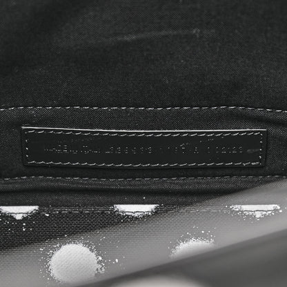Balenciaga Cotton Canvas Spray Polka Dot S Navy Cabas Black White 8 of 11