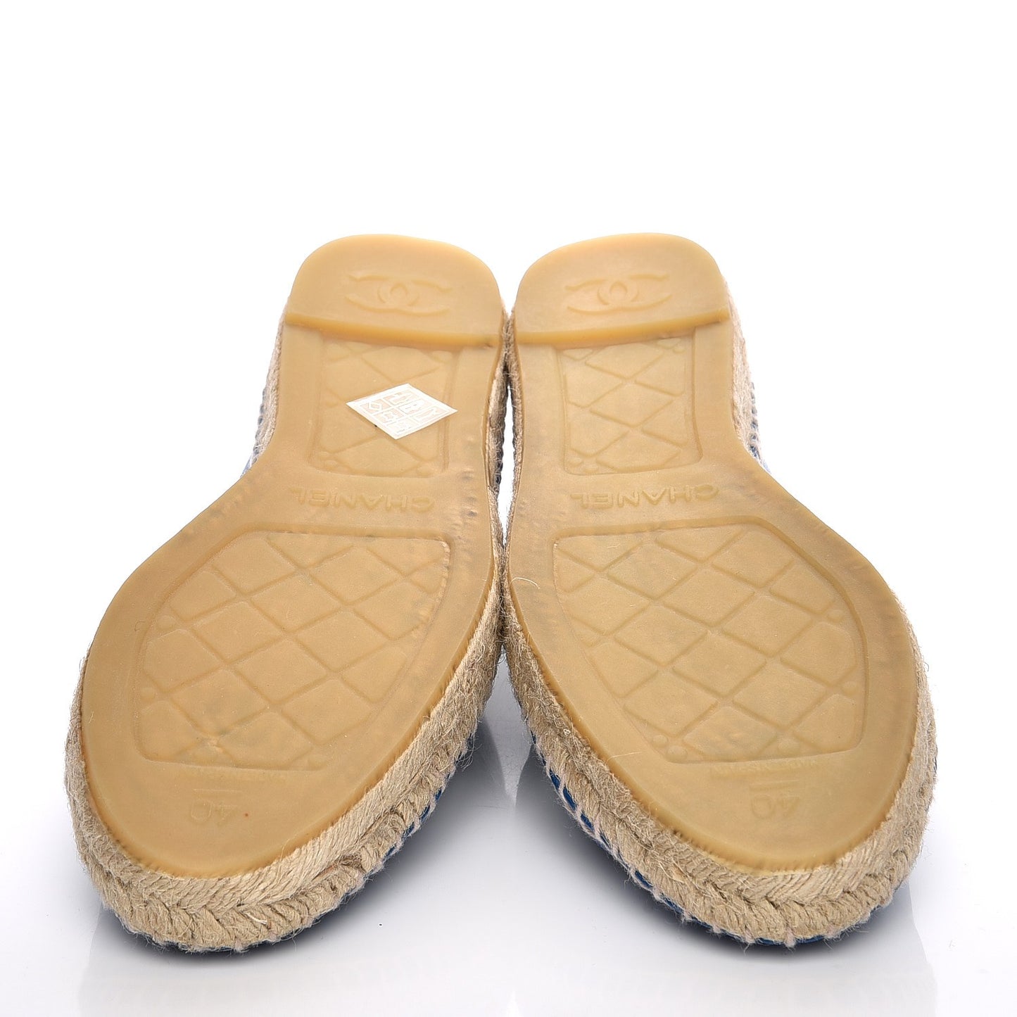Lambskin CC Espadrilles 40 Blue