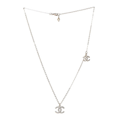 Chanel Crystal CC Necklace Light Gold 3 of 6