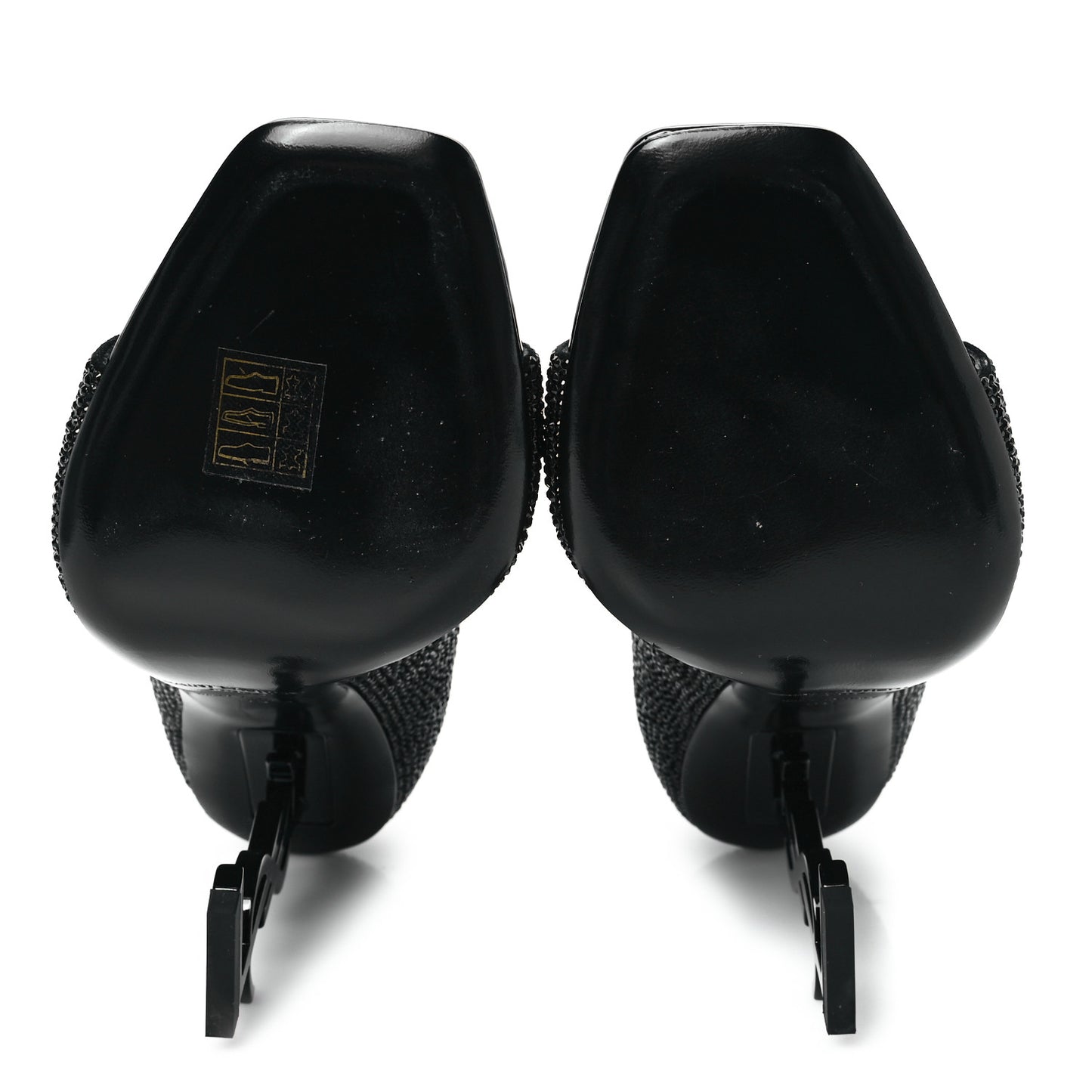 Kid Suede Crystal Embellished Opyum 110 Ankle Strap Sandals 39 Black