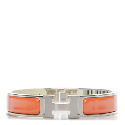 Hermes Enamel Narrow Clic Clac H Bracelet PM Mango 1 of 5