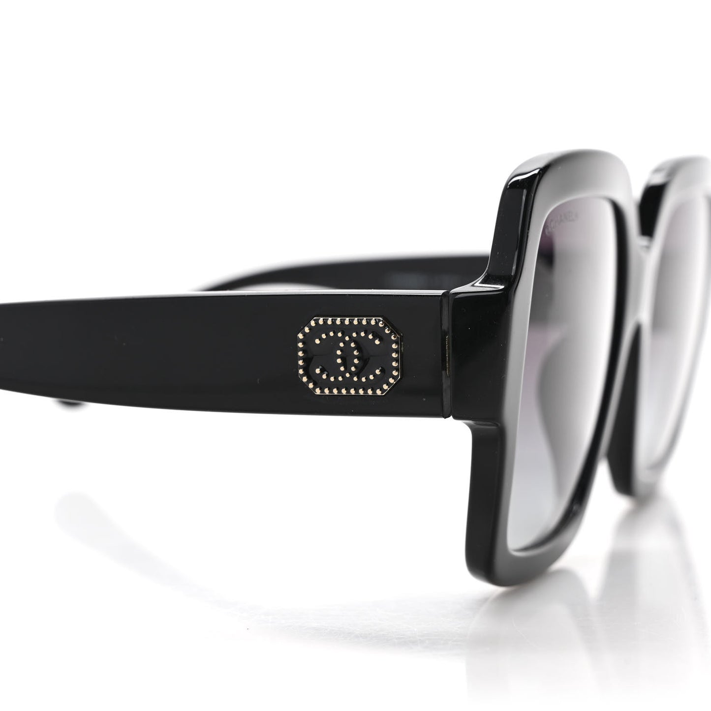 Acetate Square Strass CC Sunglasses 5479-A Black