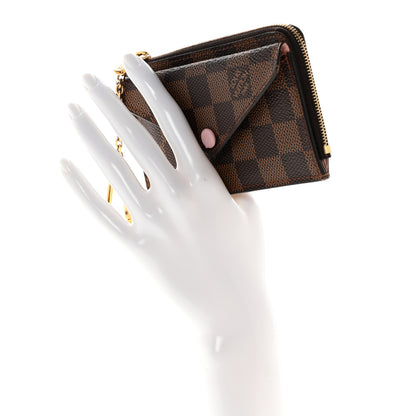 Louis Vuitton Damier Ebene Recto Verso Card Holder Rose Ballerine 2 of 10