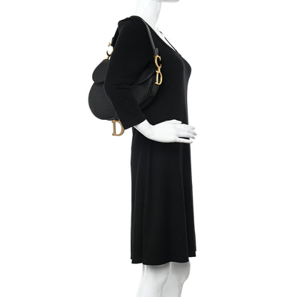 Christian Dior Grained Calfskin Saddle Bag Black 2 of 10
