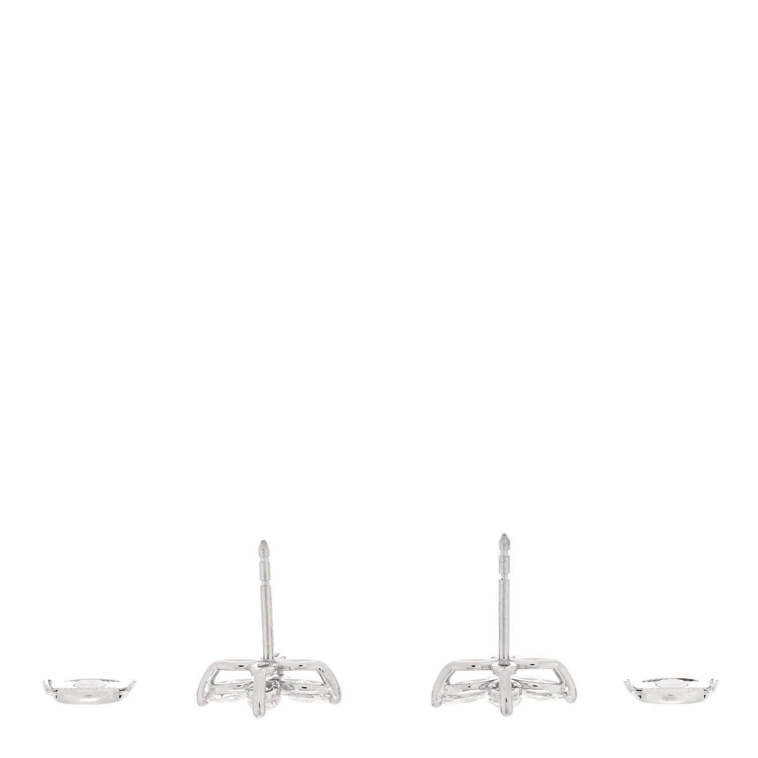 Tiffany Platinum Diamond Large Victoria Earrings 3 of 5