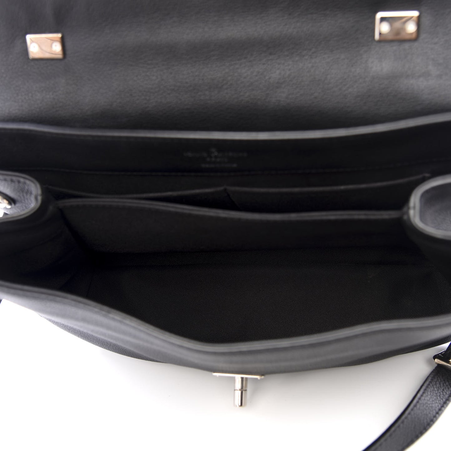 Soft Calfskin Lockme II Top Handle Black