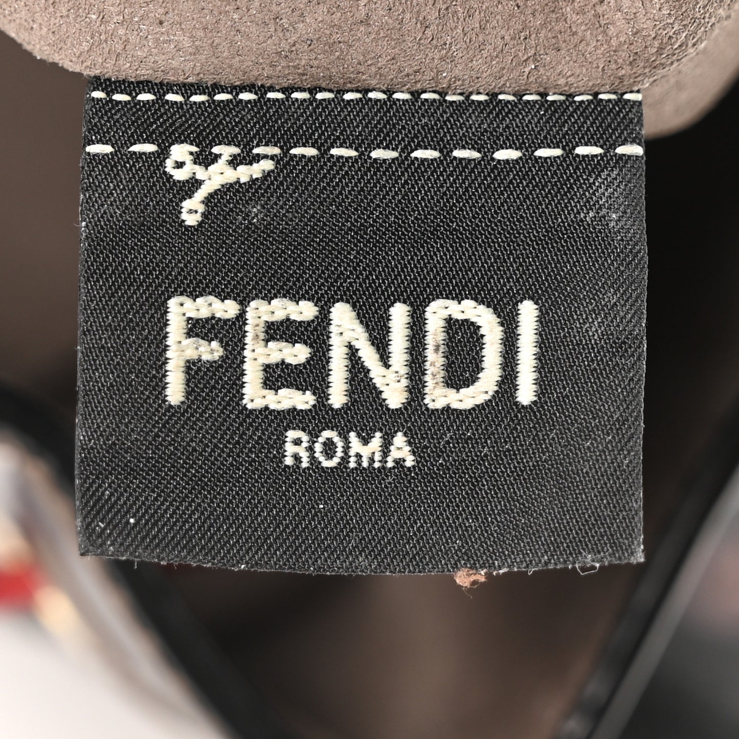 Vitello Grace F is Fendi Bi-Color FF 1974 Embossed Grande Mon Tresor Bucket Bag Maya Black Fragola