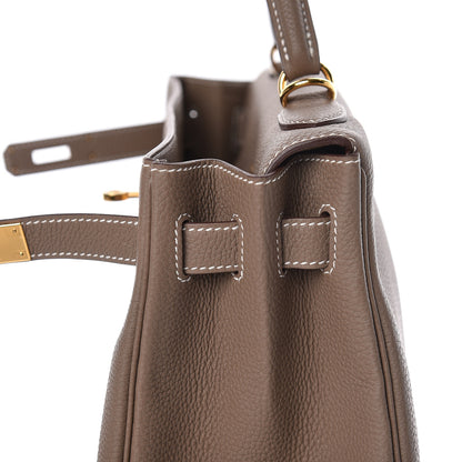 Hermes Togo Kelly Retourne 32 Etoupe 19 of 40