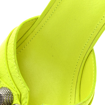 Balenciaga Agneau Arena Cagole 50mm Slide Sandals 36.5 Fluo Yellow 9 of 10