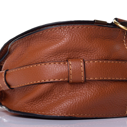 Chloe Calfskin Mini Marcie Round Crossbody Bag Caramel 7 of 8