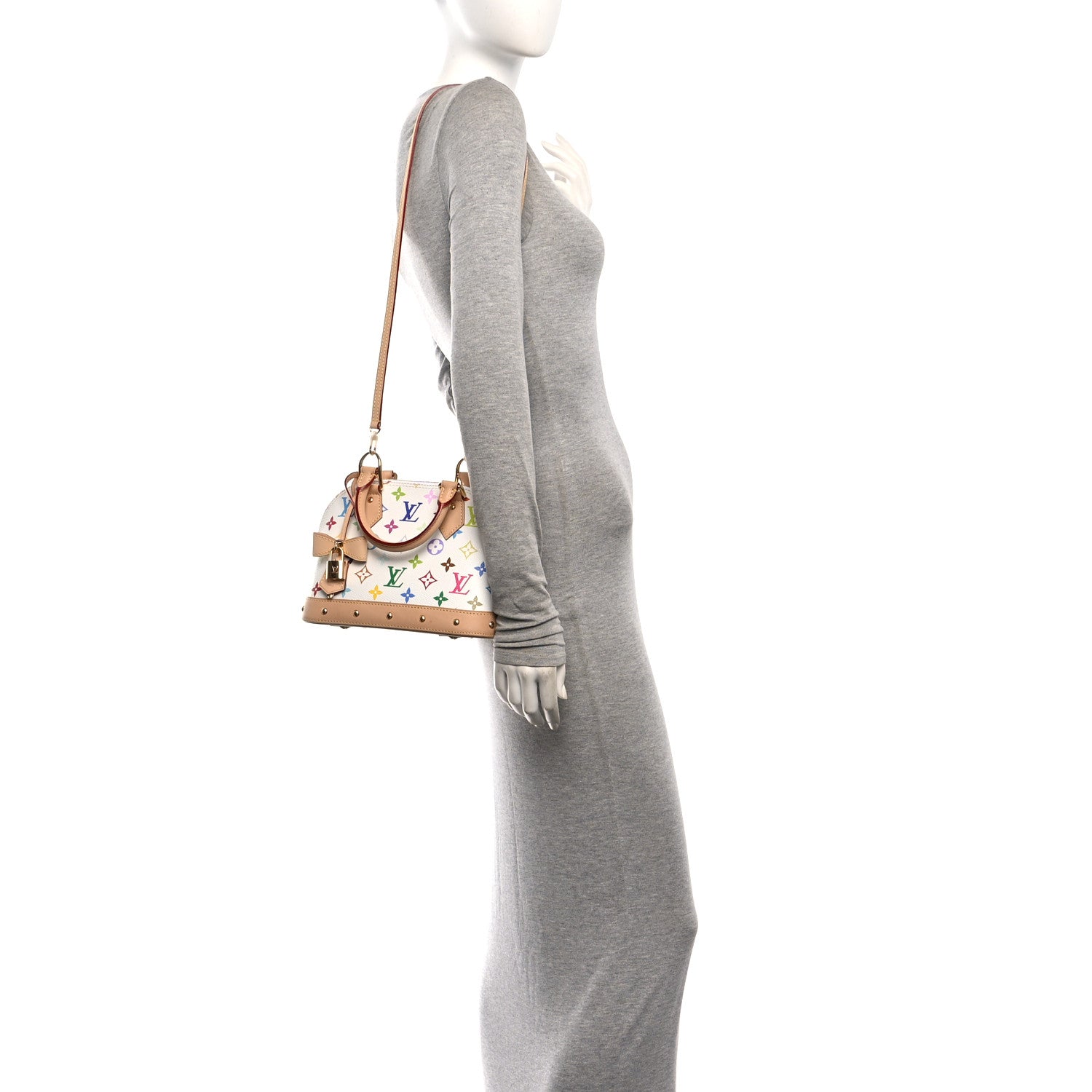 Louis Vuitton LV x TM Monogram Multicolor Alma BB White 2 of 11