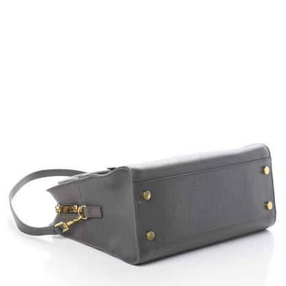 Saint Laurent Calfskin Small Monogram Cabas Grey 3 of 8