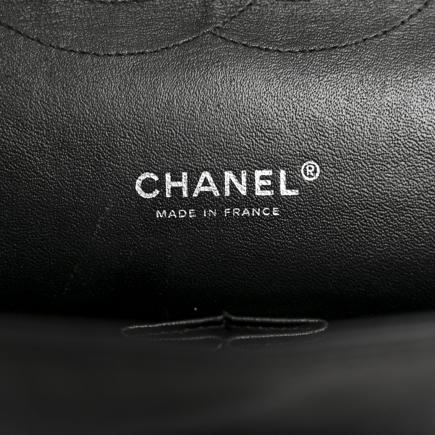 Patent Quilted Maxi Double Flap Black