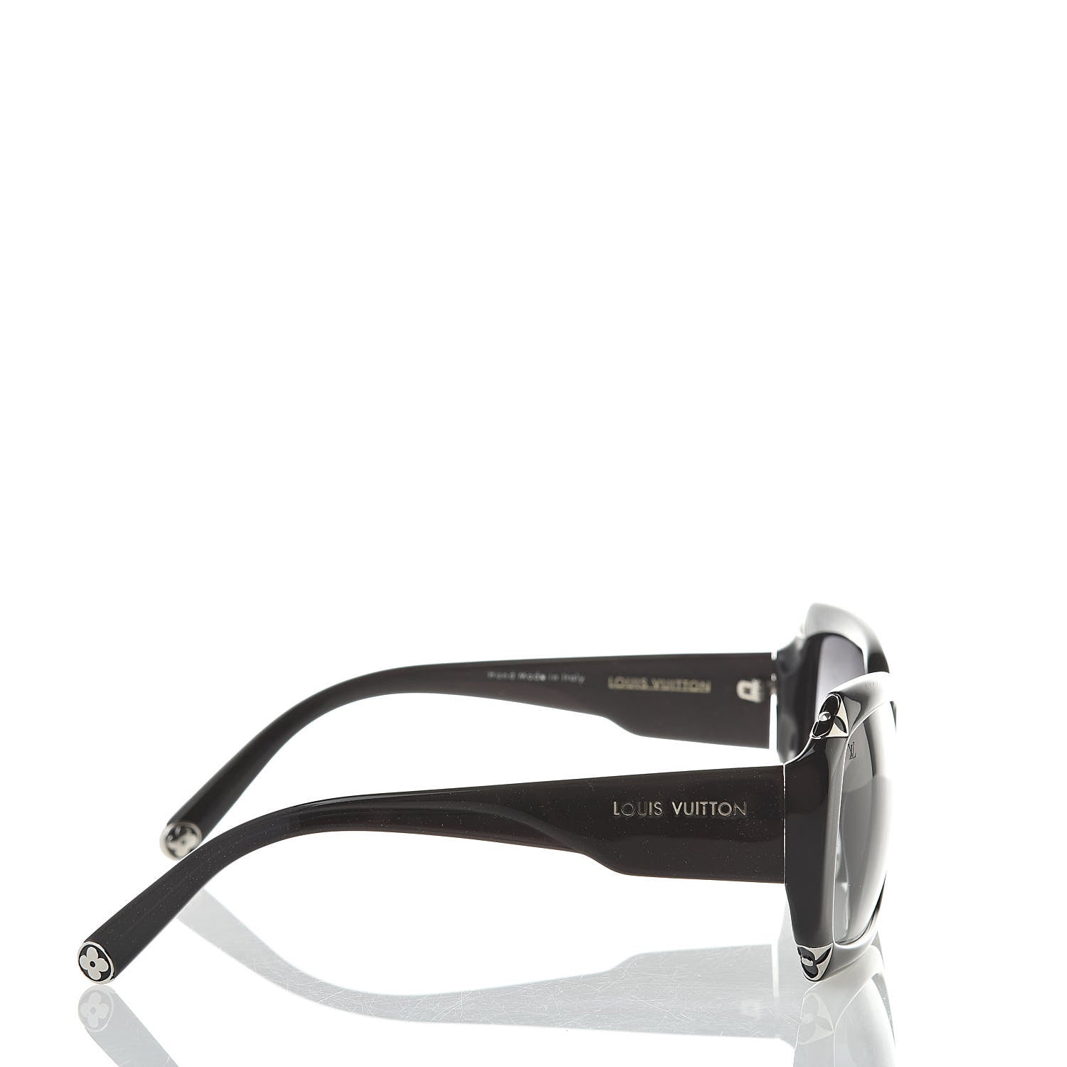 Louis Vuitton Acetate Hortensia Sunglasses Z0365W Black Glitter 3 of 8